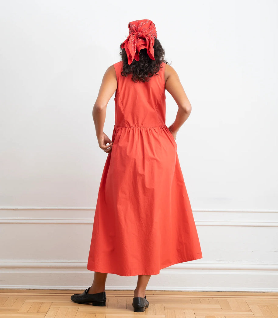 Sierra Button Up Midi Dress | Strawberry