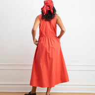 Sierra Button Up Midi Dress | Strawberry