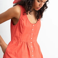 Sierra Button Up Midi Dress | Strawberry