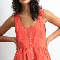 Sierra Button Up Midi Dress | Strawberry