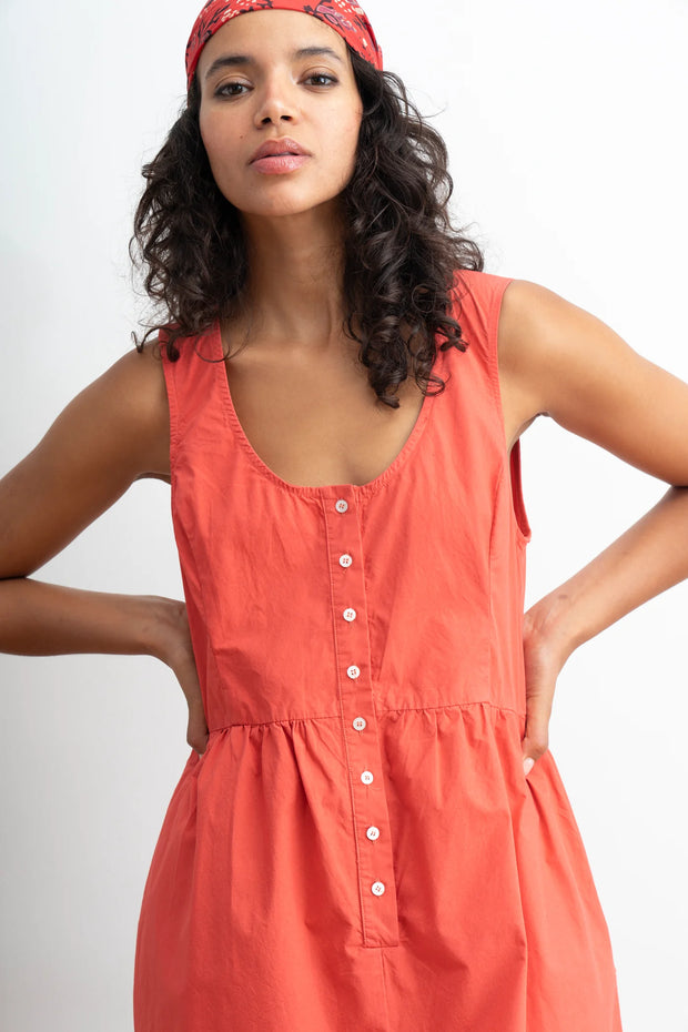 Sierra Button Up Midi Dress | Strawberry