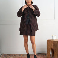 Striped Canvas Mini Skirt