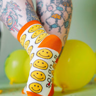 Women’s Cotton Ankle Socks - Classic Smiley Face