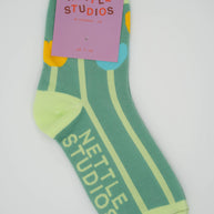 Women’s Cotton Ankle Socks - Primary Tulips