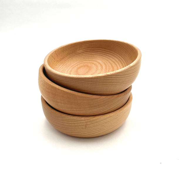 6" Beech Wood Snack Bowl