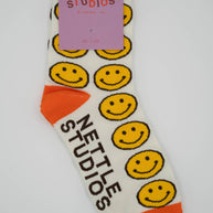 Women’s Cotton Ankle Socks - Classic Smiley Face