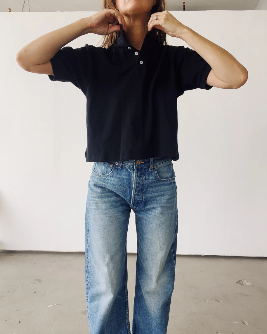 The Boxy Polo | Black