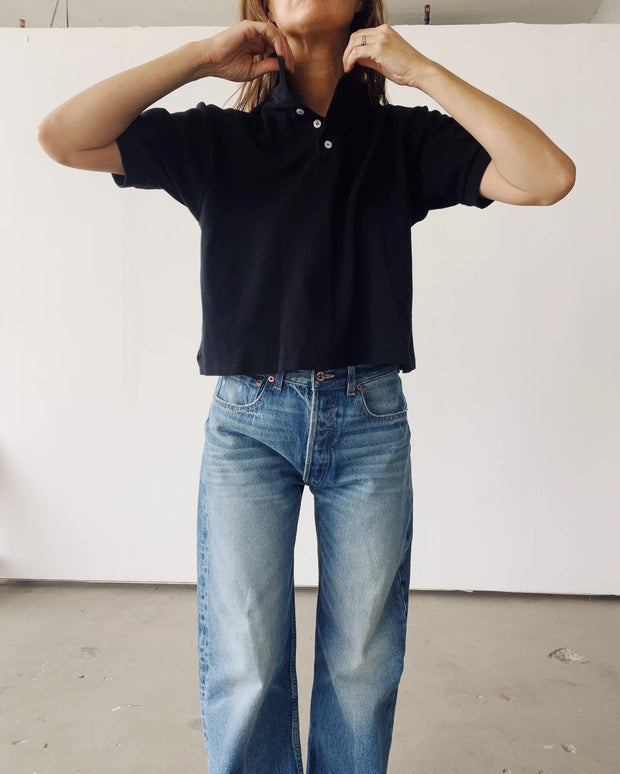 The Boxy Polo | Black