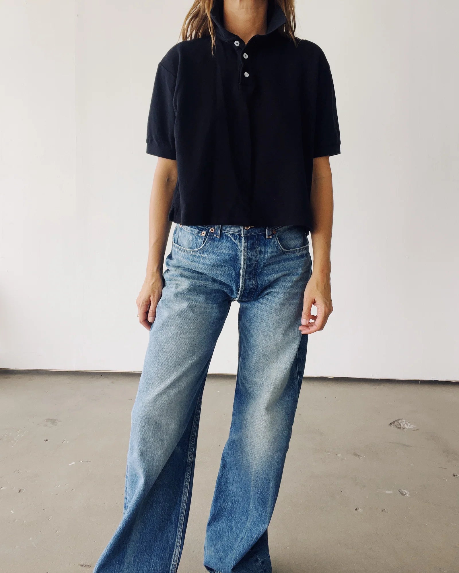 The Boxy Polo | Black