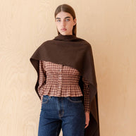 Lambswool Oversized Scarf | Chocolate