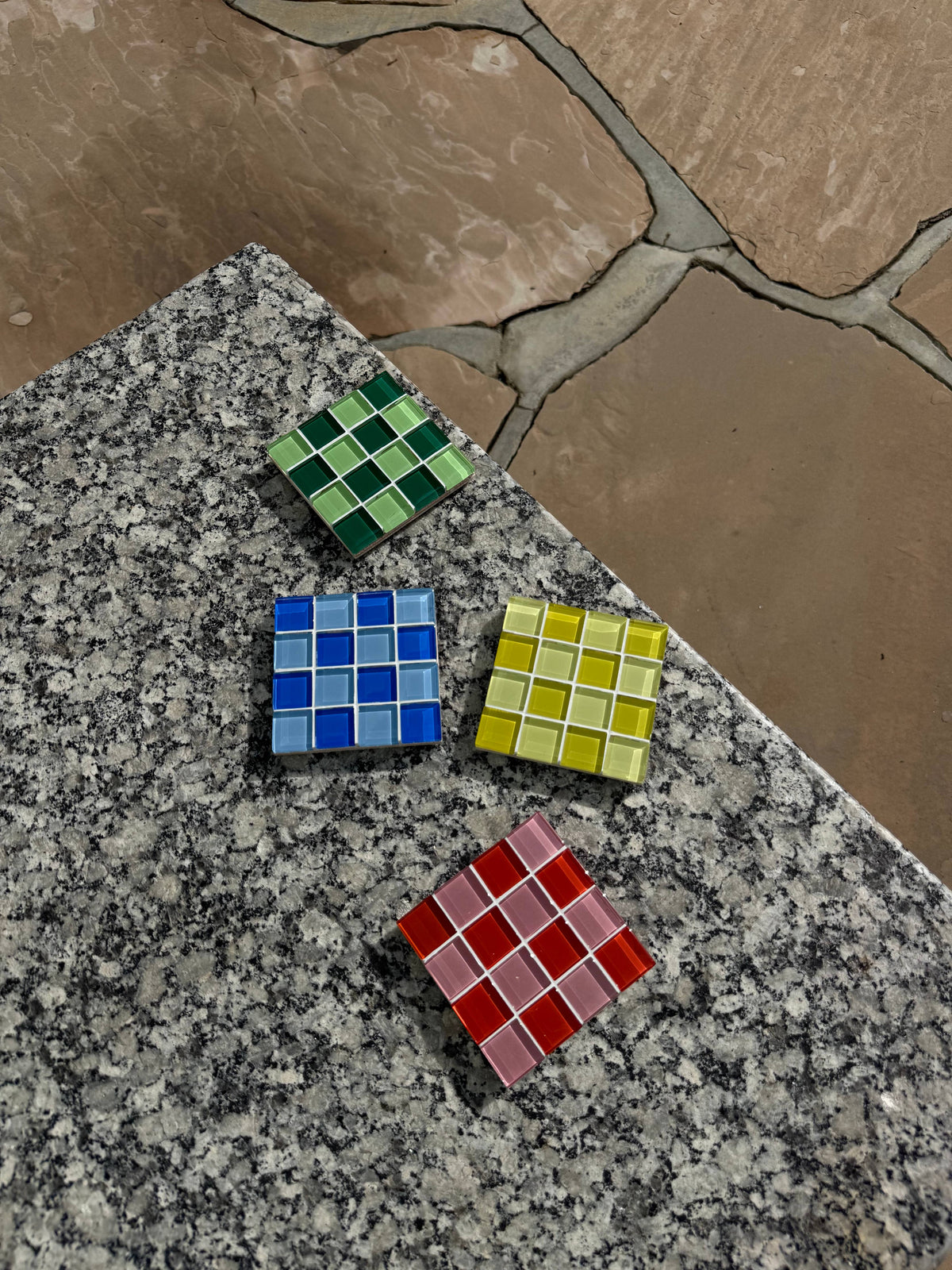 Handmade Glass Tile Coaster - Monochromatic