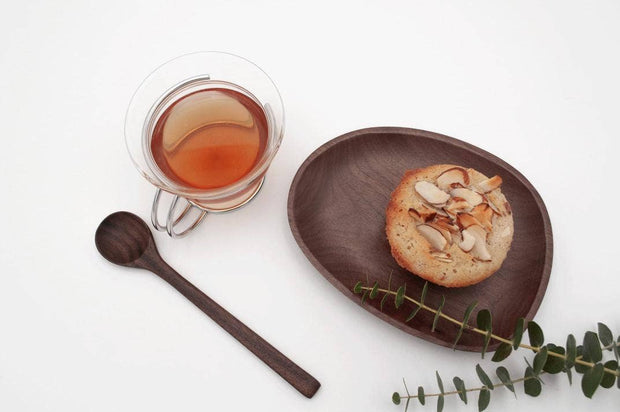 Small Walnut Pebble Tray - Wood Serving Tray
