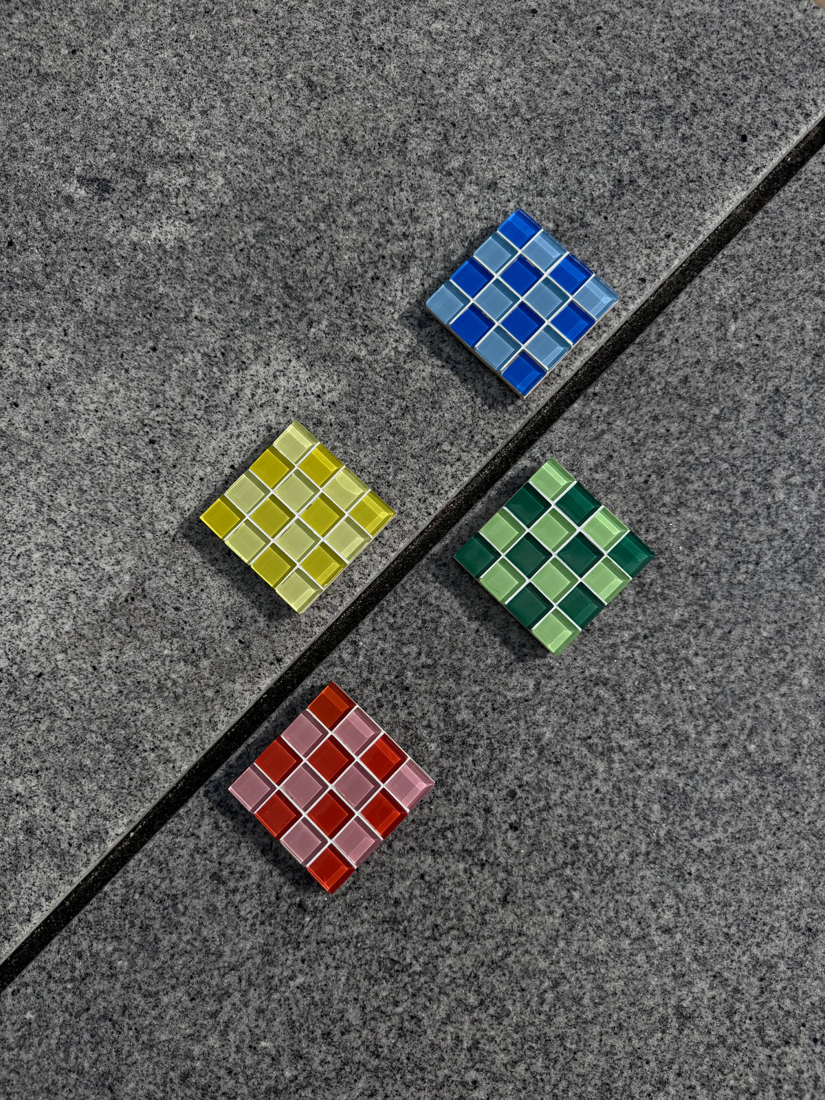 Handmade Glass Tile Coaster - Monochromatic