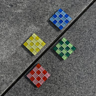 Handmade Glass Tile Coaster - Monochromatic