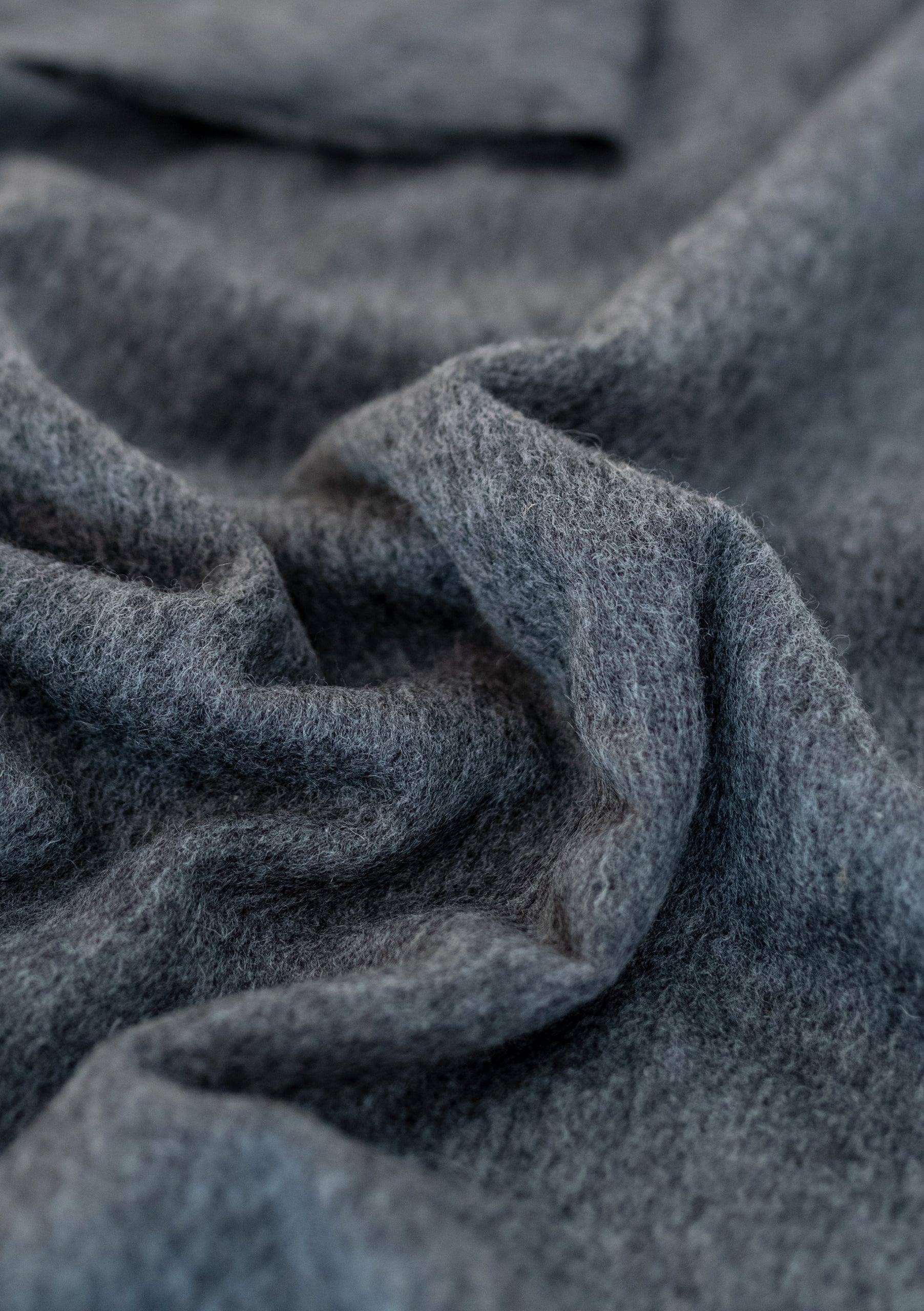 Lambswool Oversized Scarf | Charcoal Melange