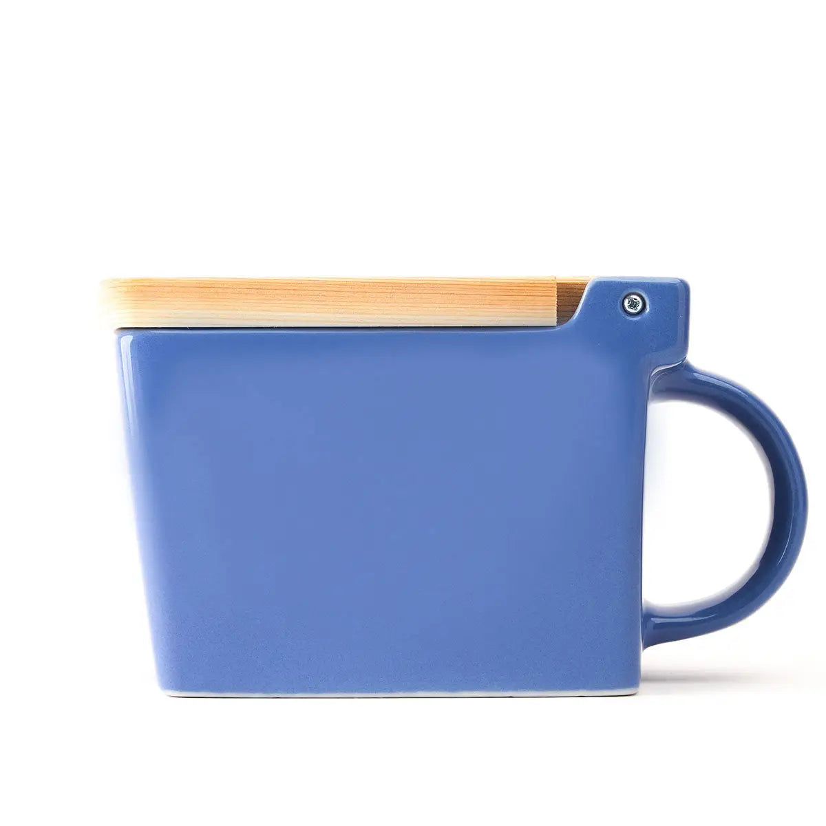 Ceramic Salt Box With Wooden Lid