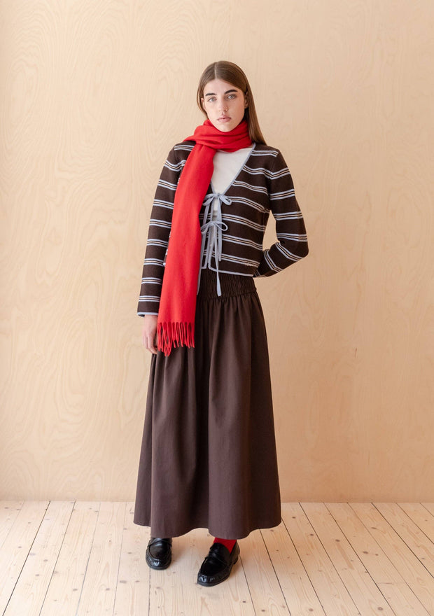 Lambswool Oversized Scarf | Red
