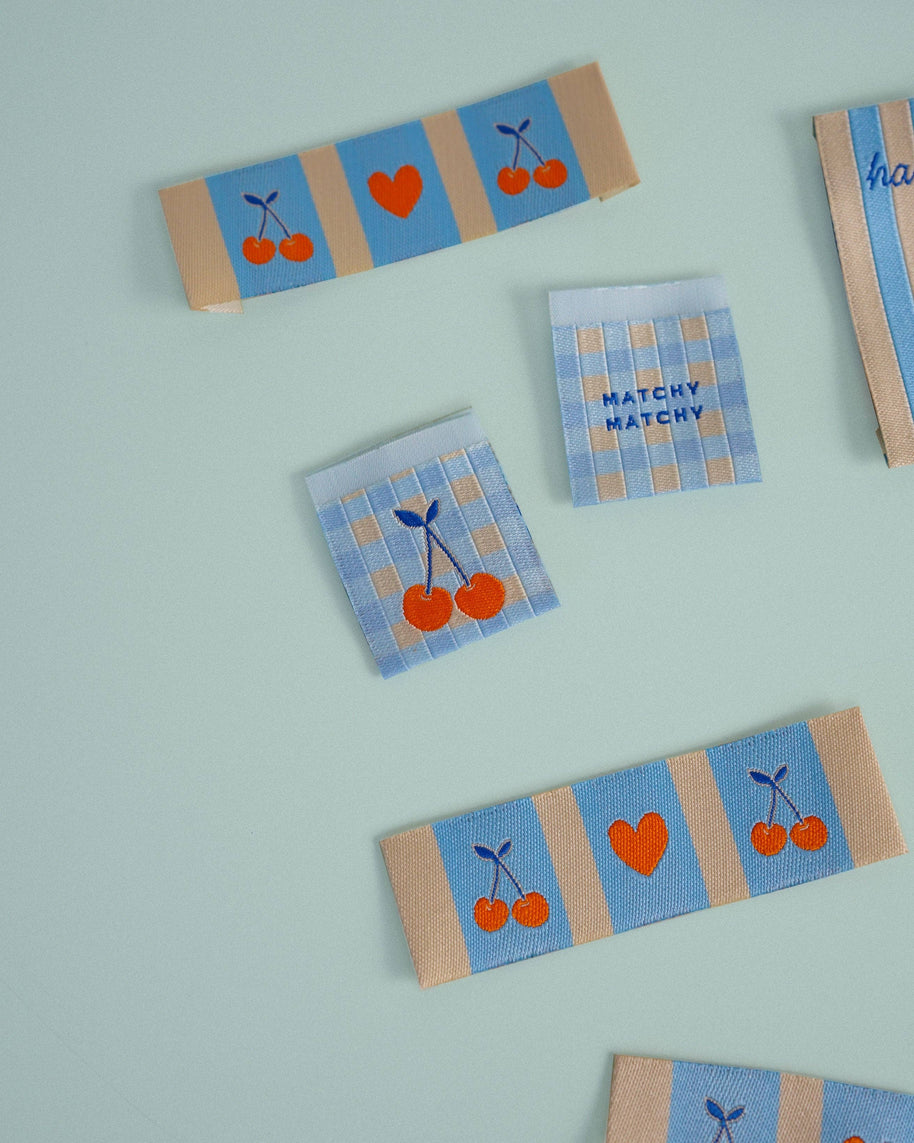Handmade Cherry Large Garment Labels