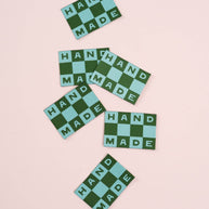 Handmade Checkerboard Large Garment Labels