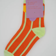 Women’s Cotton Ankle Socks - Orange Tulips