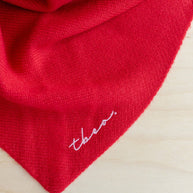 Merino Triangle Scarf | Red