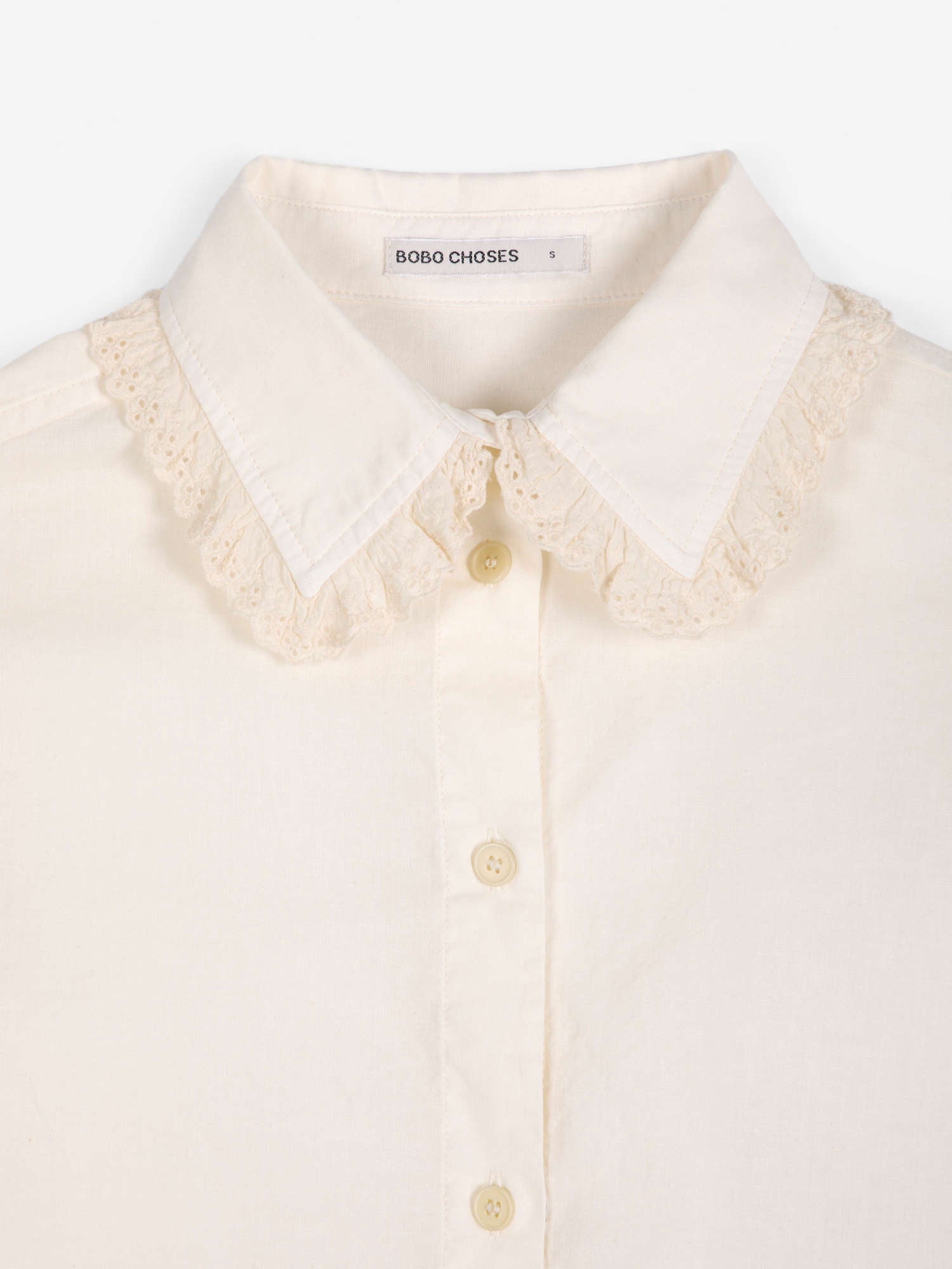 Lace Ending Poplin Shirt
