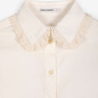Lace Ending Poplin Shirt