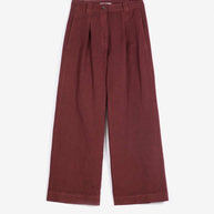 Pleated Twill Wid-Leg Pants