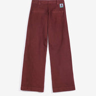 Pleated Twill Wid-Leg Pants