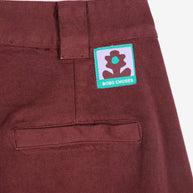 Pleated Twill Wid-Leg Pants