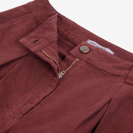 Pleated Twill Wid-Leg Pants