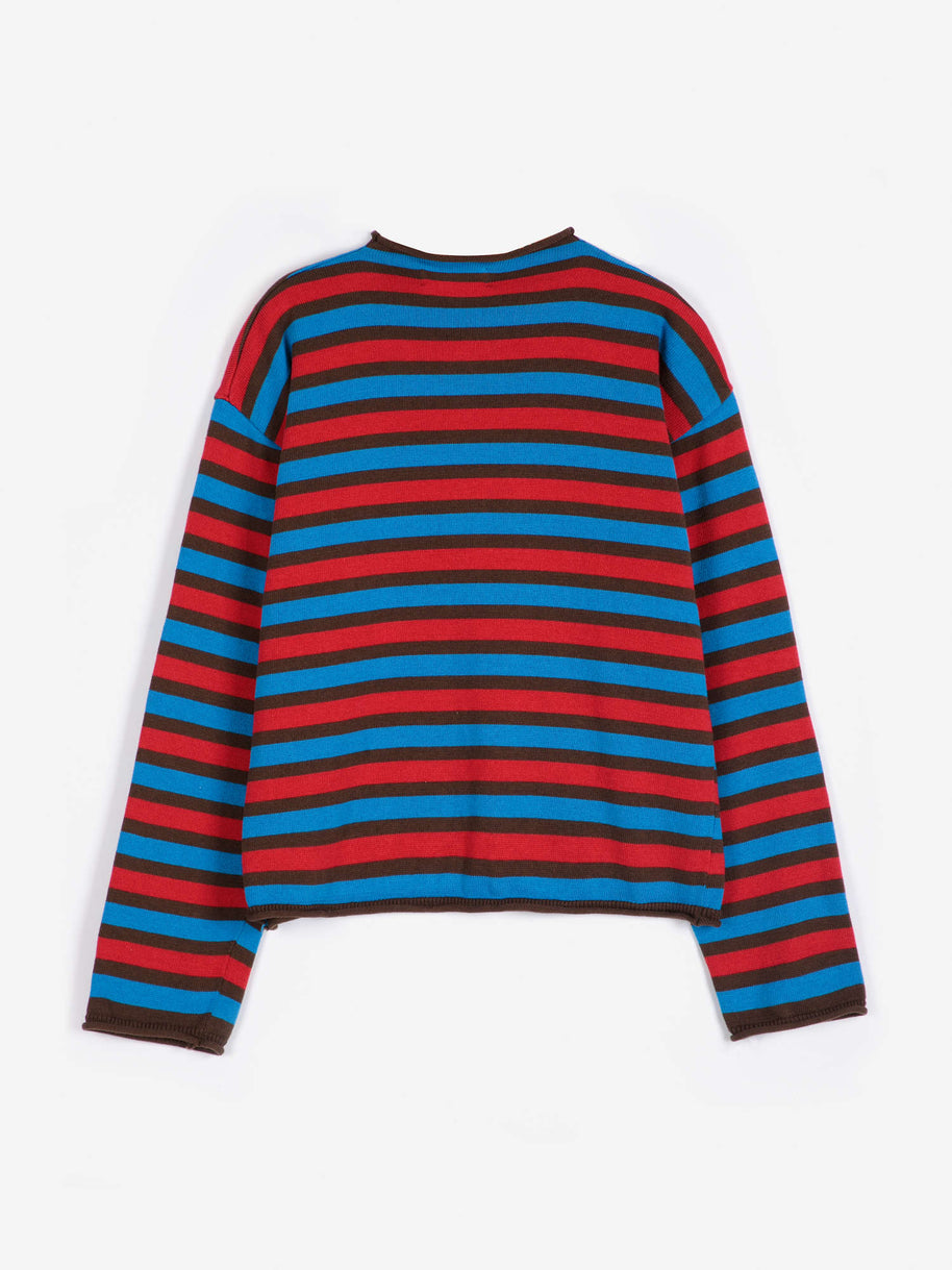 Striped Cotton Cardigan