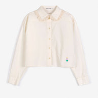 Lace Ending Poplin Shirt