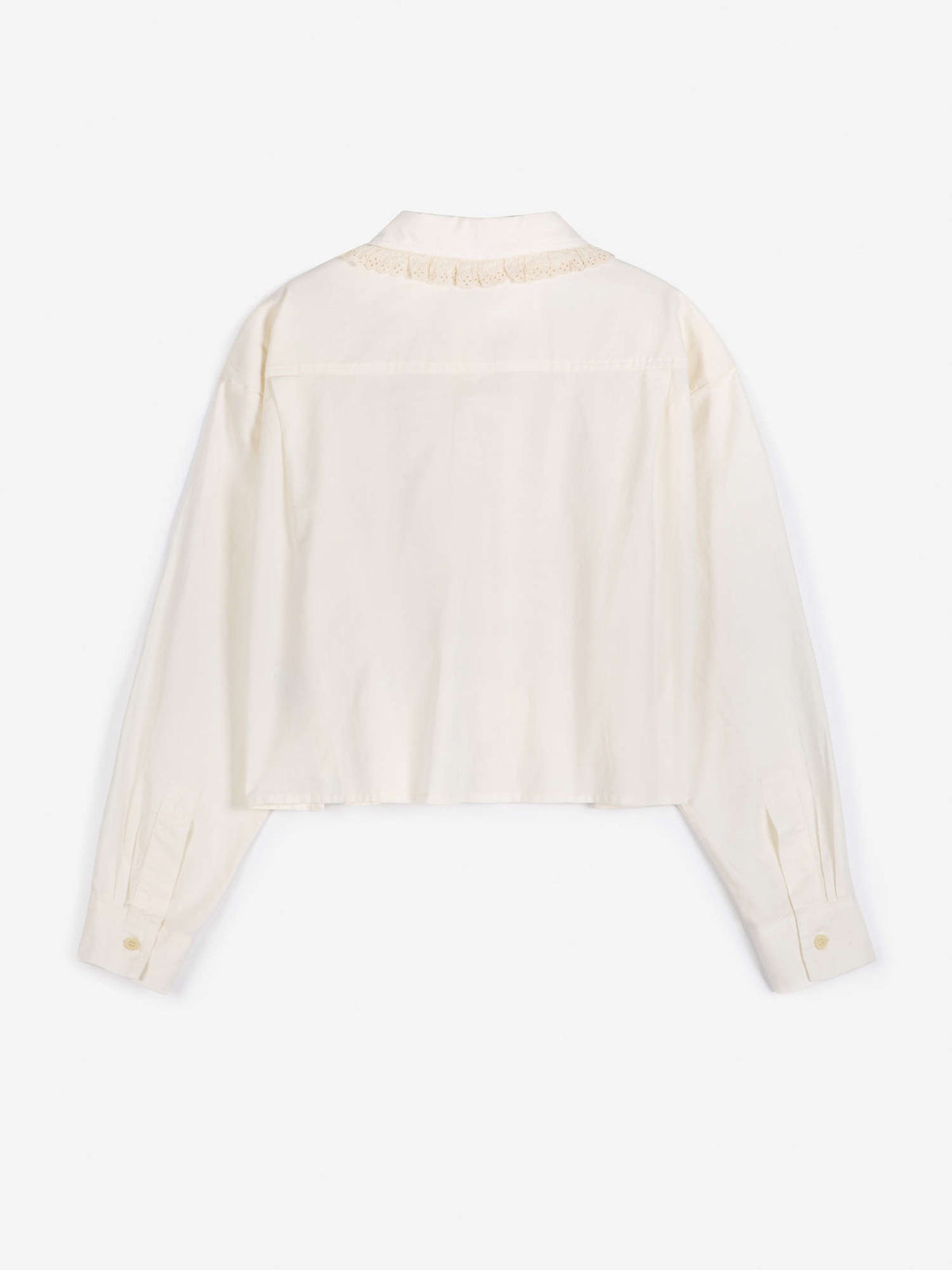 Lace Ending Poplin Shirt