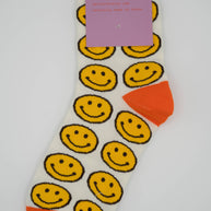 Women’s Cotton Ankle Socks - Classic Smiley Face