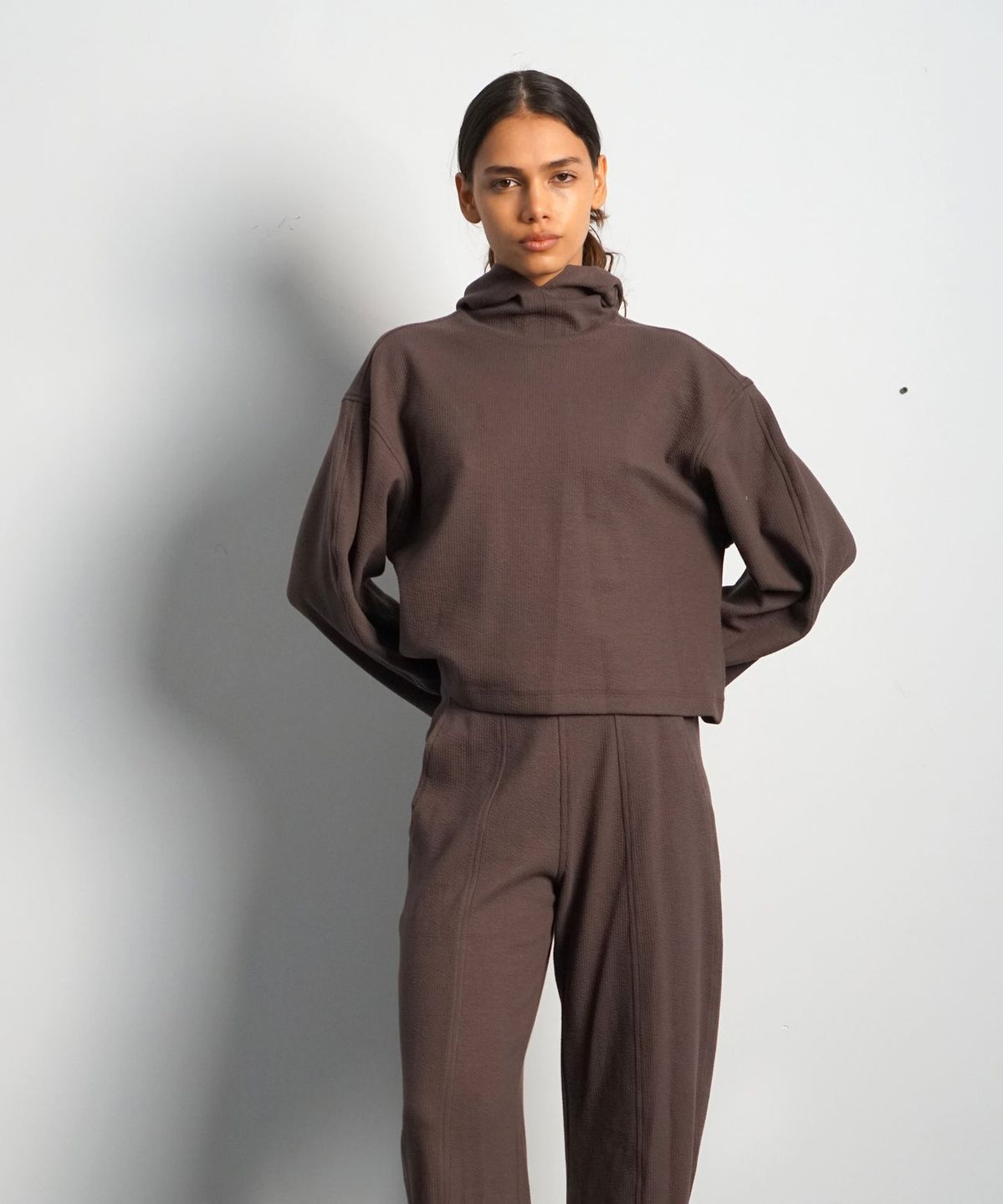 Seersucker Jersey Hoodie