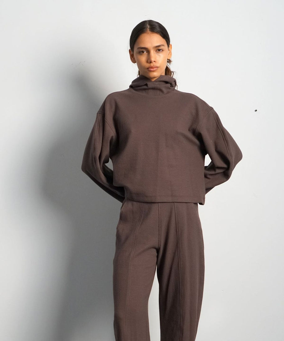 Seersucker Jersey Hoodie