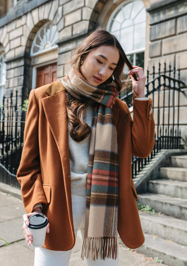 Lambswool Oversized Scarf | Stewart Dress Antique Tartan