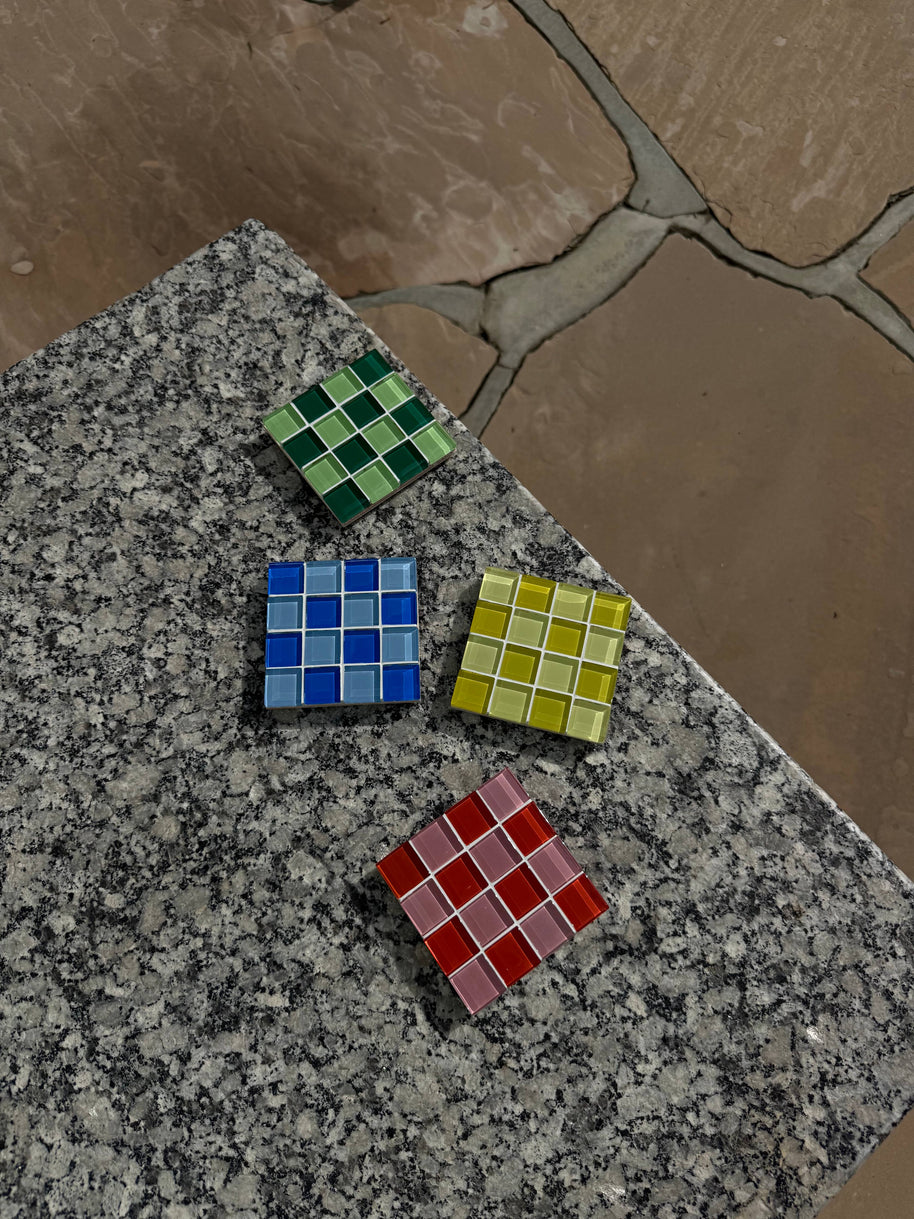 Handmade Glass Tile Coaster - Monochromatic