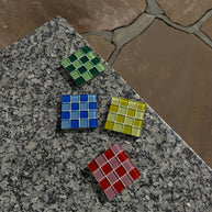 Handmade Glass Tile Coaster - Monochromatic