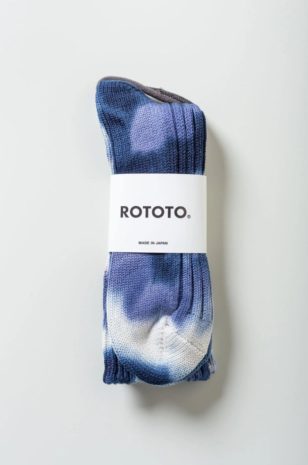Ribbed Tie Dye Crew Socks